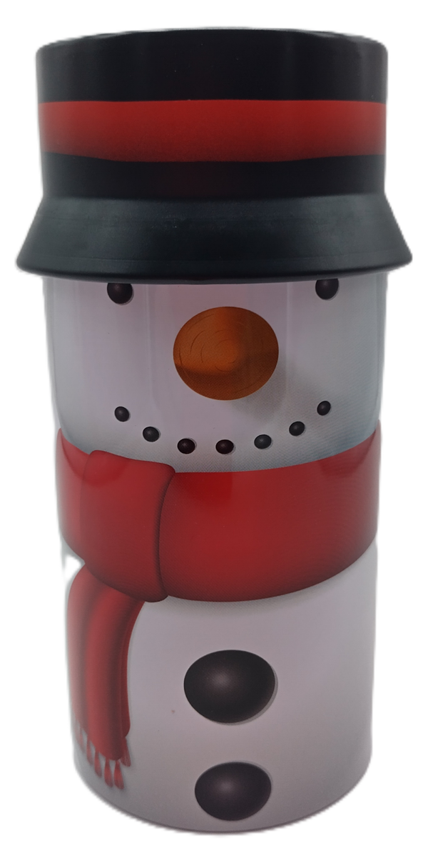 Schneemann Rund Dose gefüllt