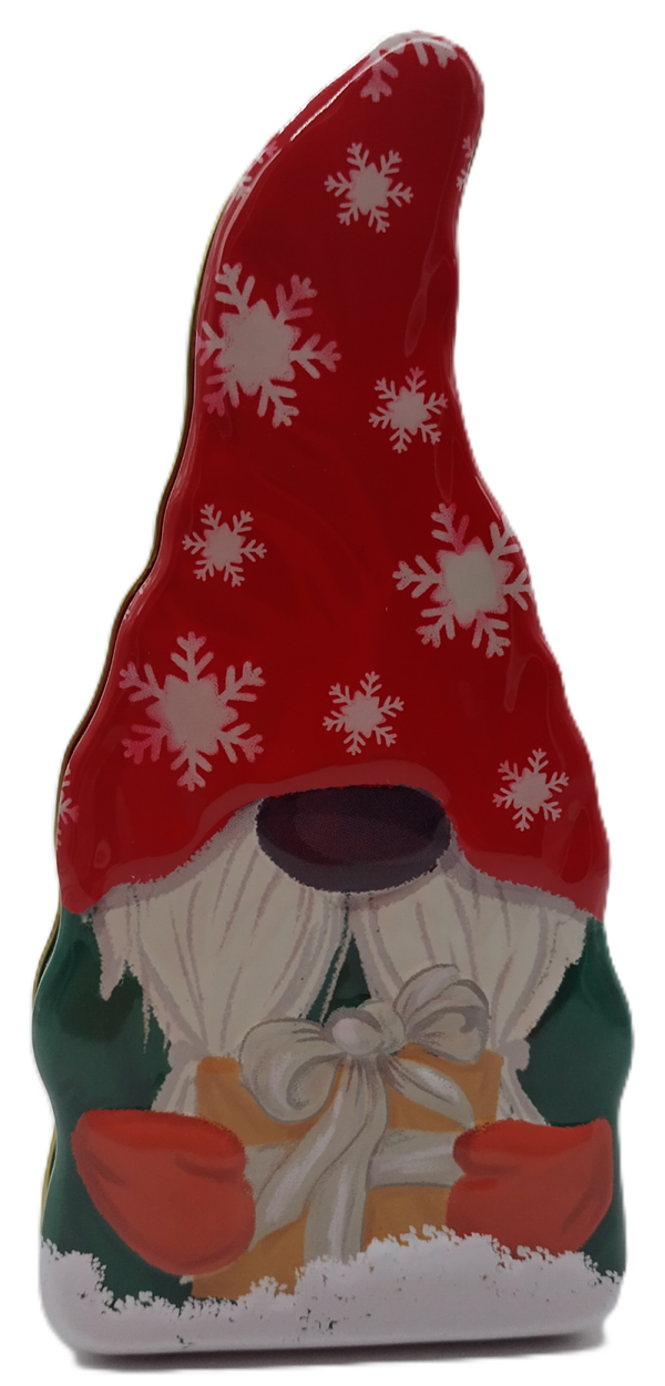 Wichtel mit Geschenk Stülpdeckeldose gefüllt