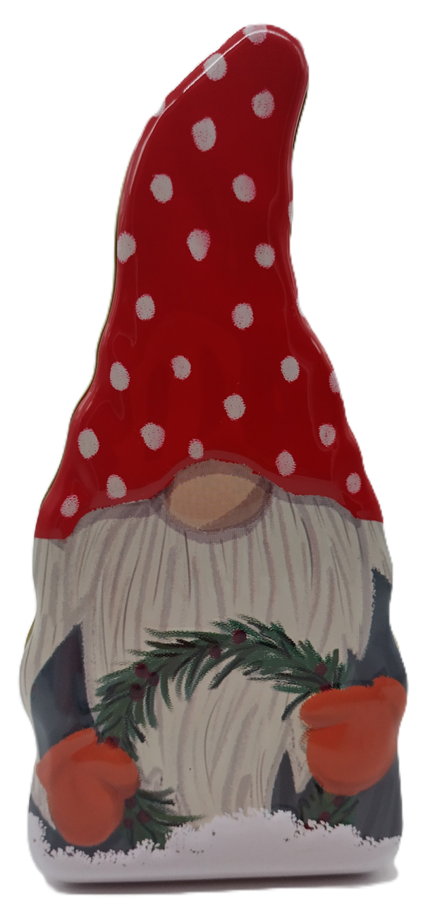 Wichtel mit Kranz Stülpdeckeldose gefüllt