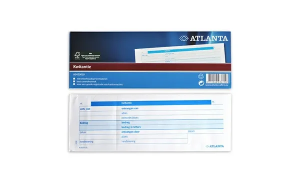 Atlanta Kwitantie - 75x210mm