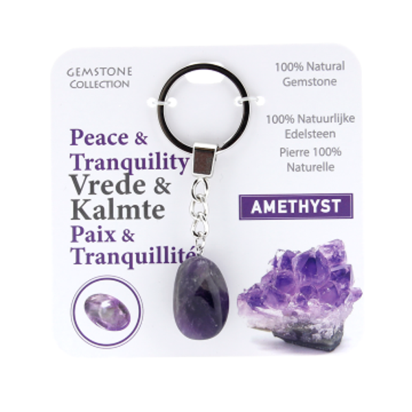 Gemstones collection 100% natuurlijke edelsteen sleutelhanger.