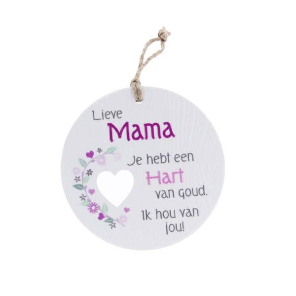 Piece of My Heart - PH01 - Keramieke hanger - Lieve mama, je hebt een hart van goud
