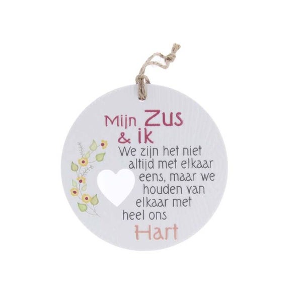 Piece of My Heart - PH29 - Keramieke hanger - Mijn zus en ik