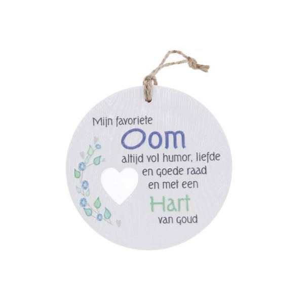 Piece of My Heart - PH36 - Keramieke hanger - Favoriete Oom