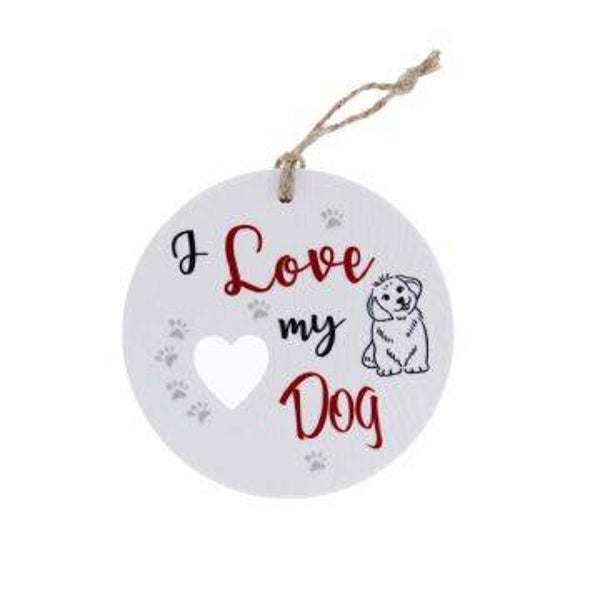 Piece of My Heart - PH47 - Keramieke hanger - I love my dog