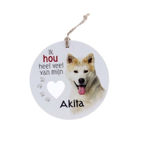 Piece of My Heart - PH48 - Keramieke hanger - Hond - akita