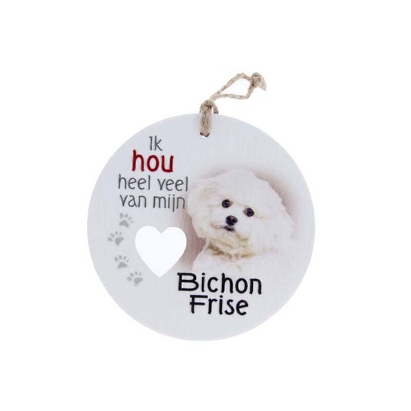 Piece of My Heart - PH50 - Keramieke hanger - Hond bichon frise