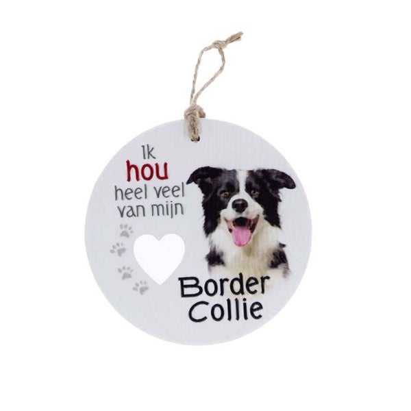 Piece of My Heart - PH51 - Keramieke hanger - Hond border collie