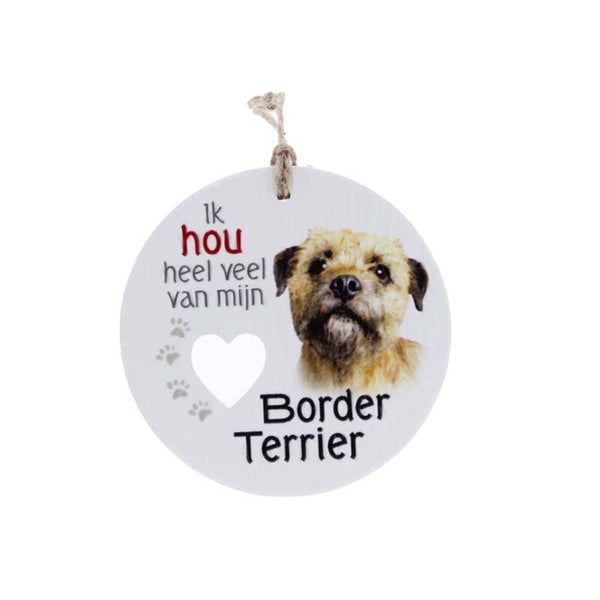 Piece of My Heart - PH52 - Keramieke hanger - Hond border terrier