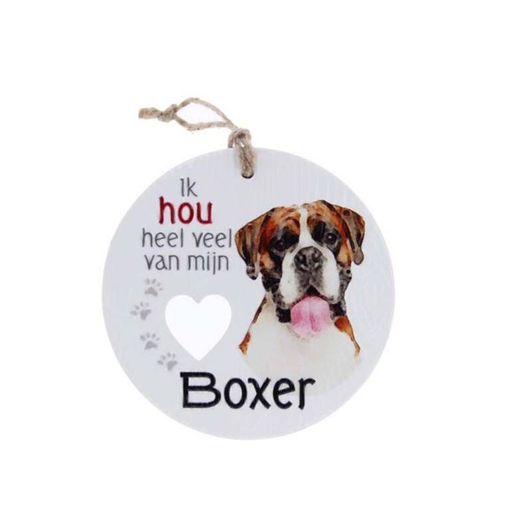 Piece of My Heart - PH53 - Keramieke hanger - Hond boxer