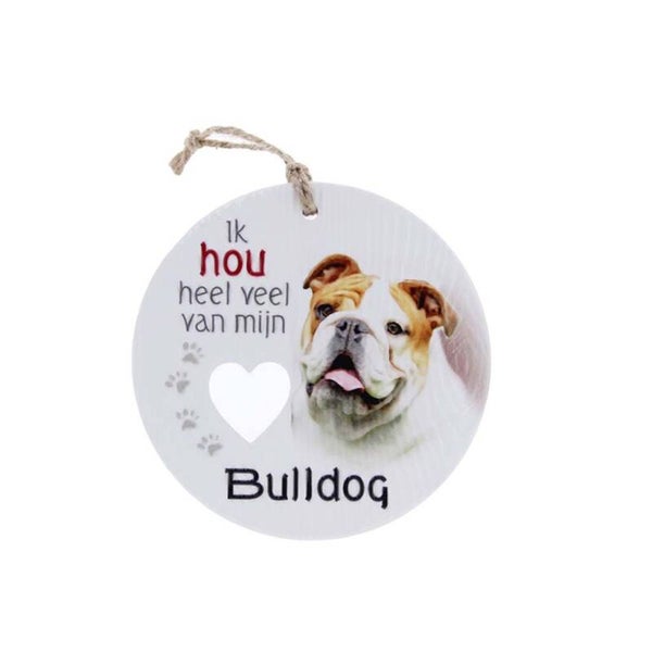 Piece of My Heart - PH54 - Keramieke hanger - Hond bulldog