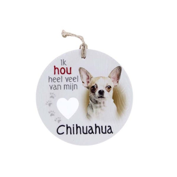 Piece of My Heart - PH58 - Keramieke hanger - Hond chihuahua (short haired)