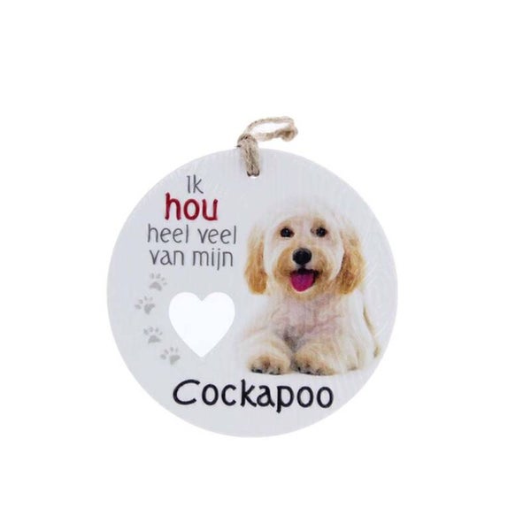Piece of My Heart - PH59 - Keramieke hanger - Hond cockapoo