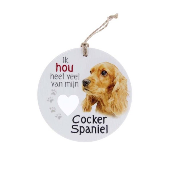 Piece of My Heart - PH60 - Keramieke hanger - Hond cocker spaniel