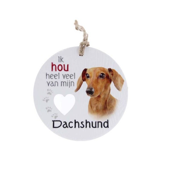 Piece of My Heart - PH61 - Keramieke hanger - Hond dachshund