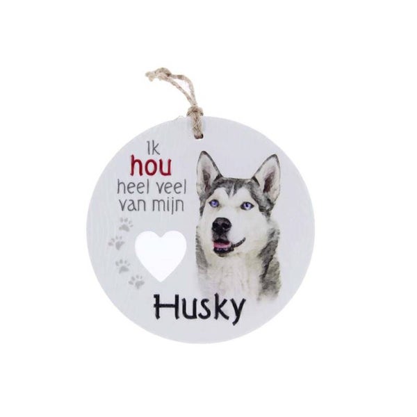 Piece of My Heart - PH69 - Keramieke hanger - Hond husky