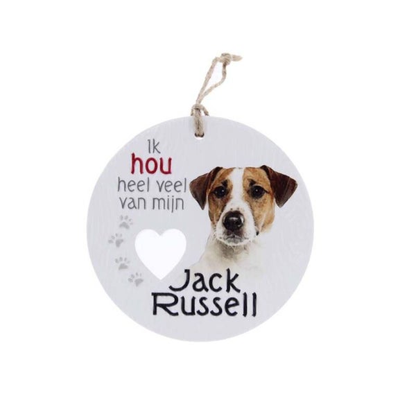 Piece of My Heart - PH70 - Keramieke hanger - Hond jack russell