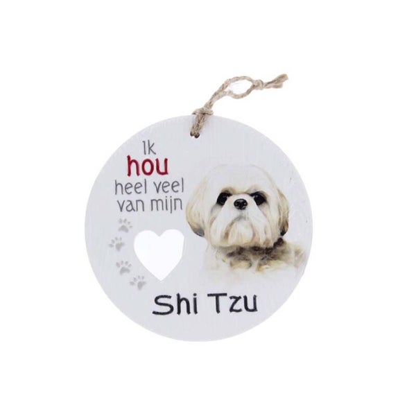 Piece of My Heart - PH82 - Keramieke hanger - Hond shi tzu