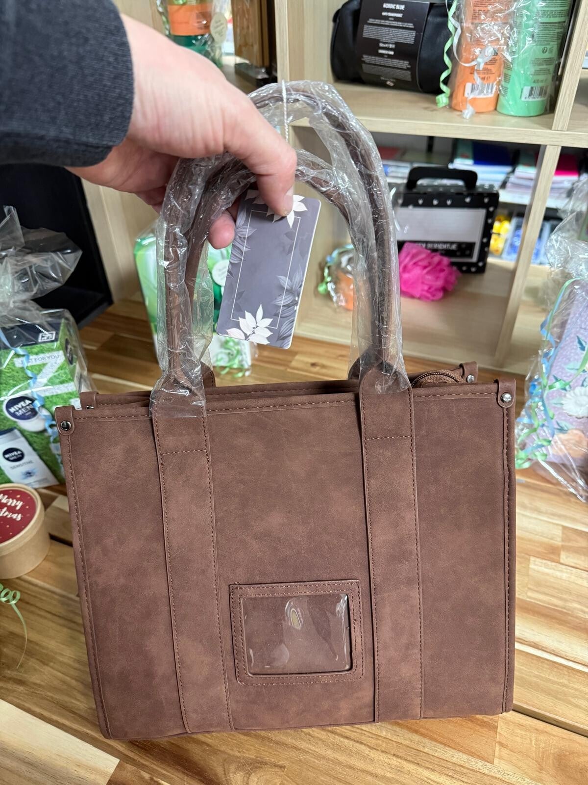 Handtas suède  groot