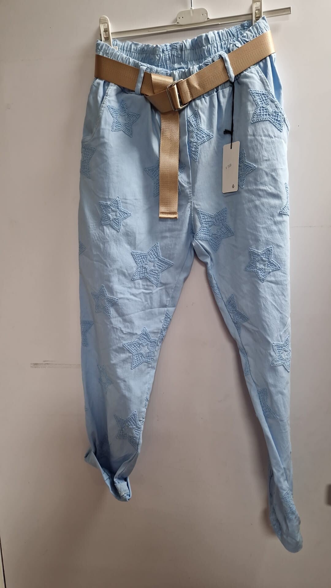 rekbare broek met sterren motief