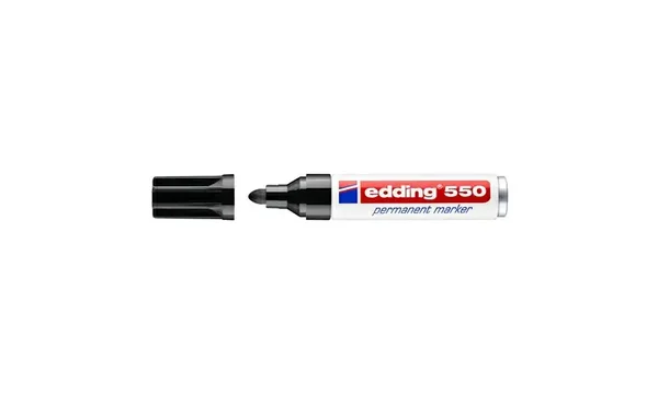 Edding 550 zwart 3-4mm ronde punt