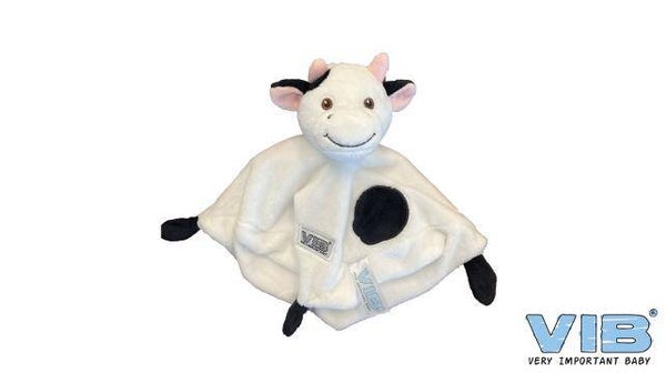 Knuffeldoekje met Koe hoofd Wit-Zwart, Recycled uit 15 Flessen