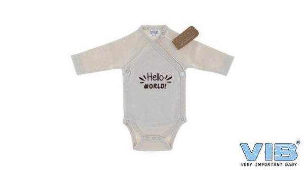 Romper Hello WORLD! Beige