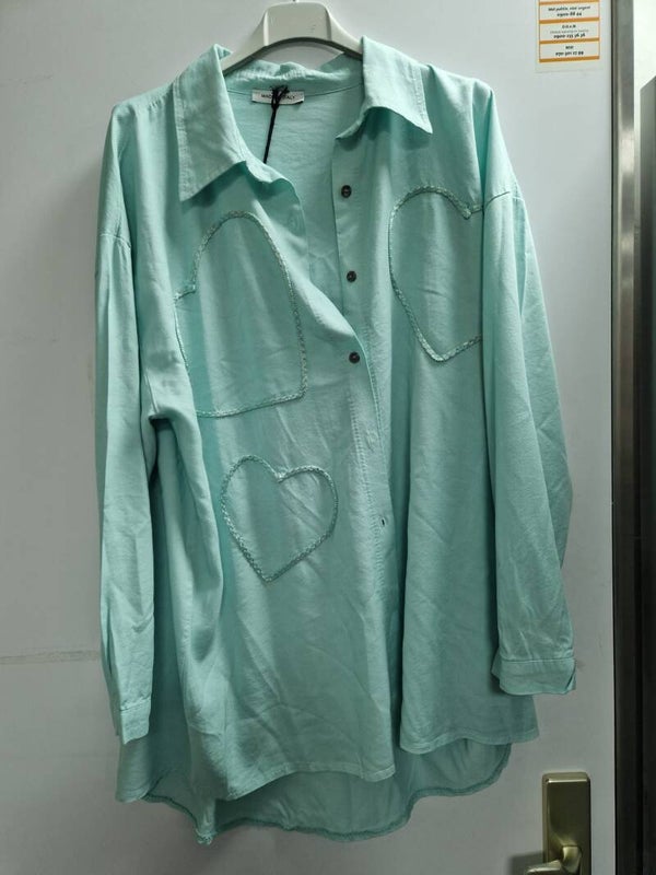 Blouse met hart motief