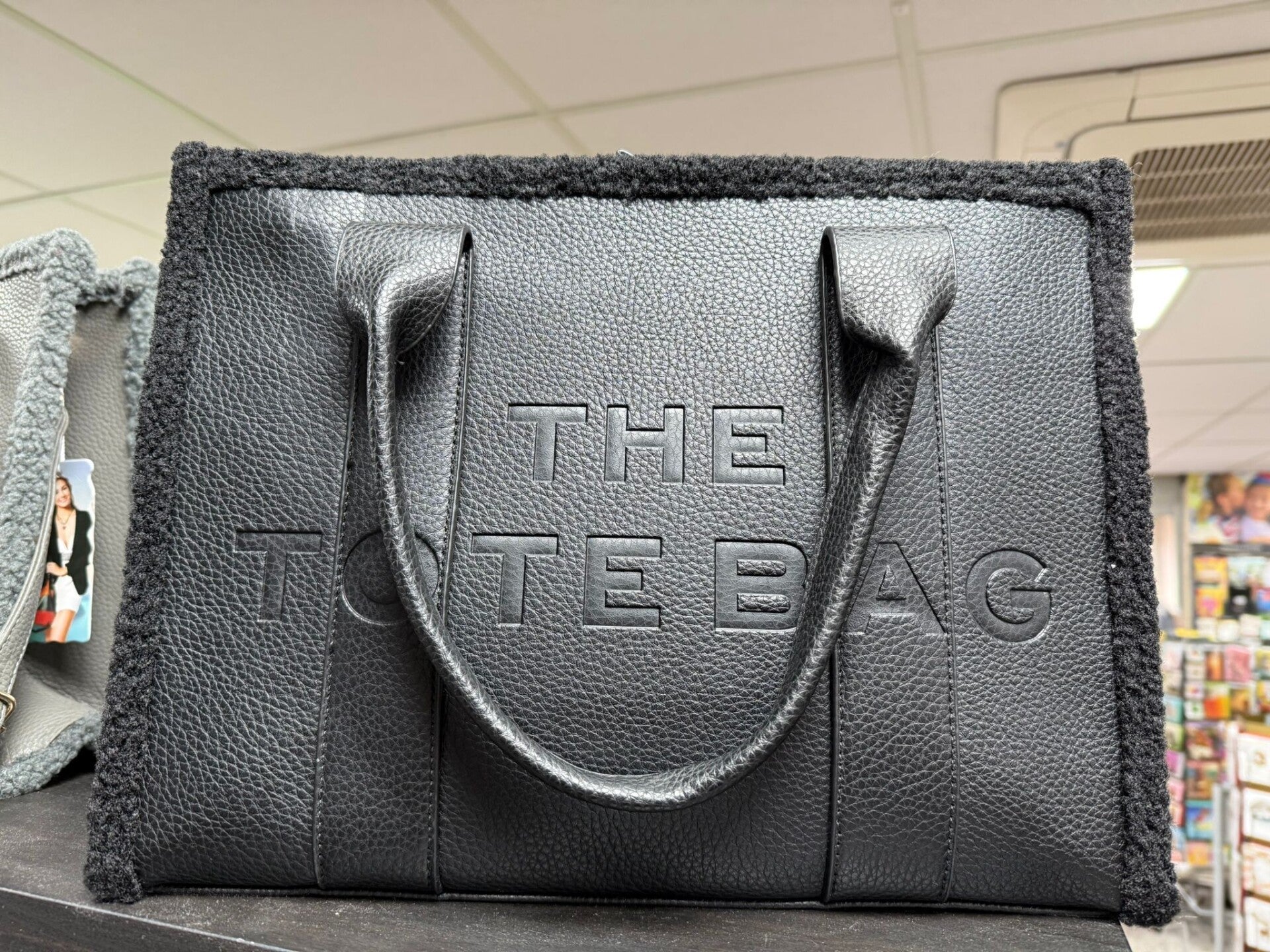 The Tote Bag handtas leder met Teddy in 4 kleuren