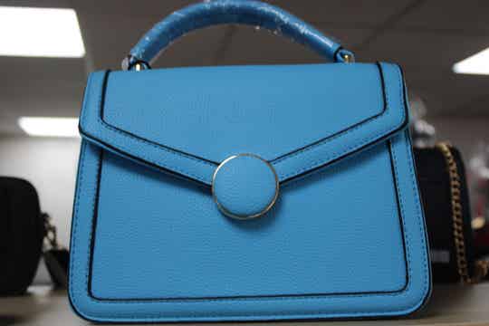 blauwe kleine handtas