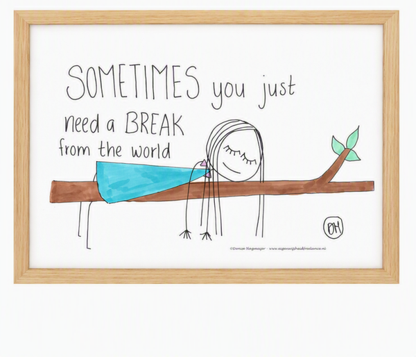 Originele handgetekende illustratie Break