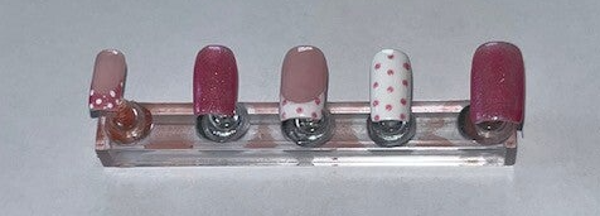 rose paillettes et blanc