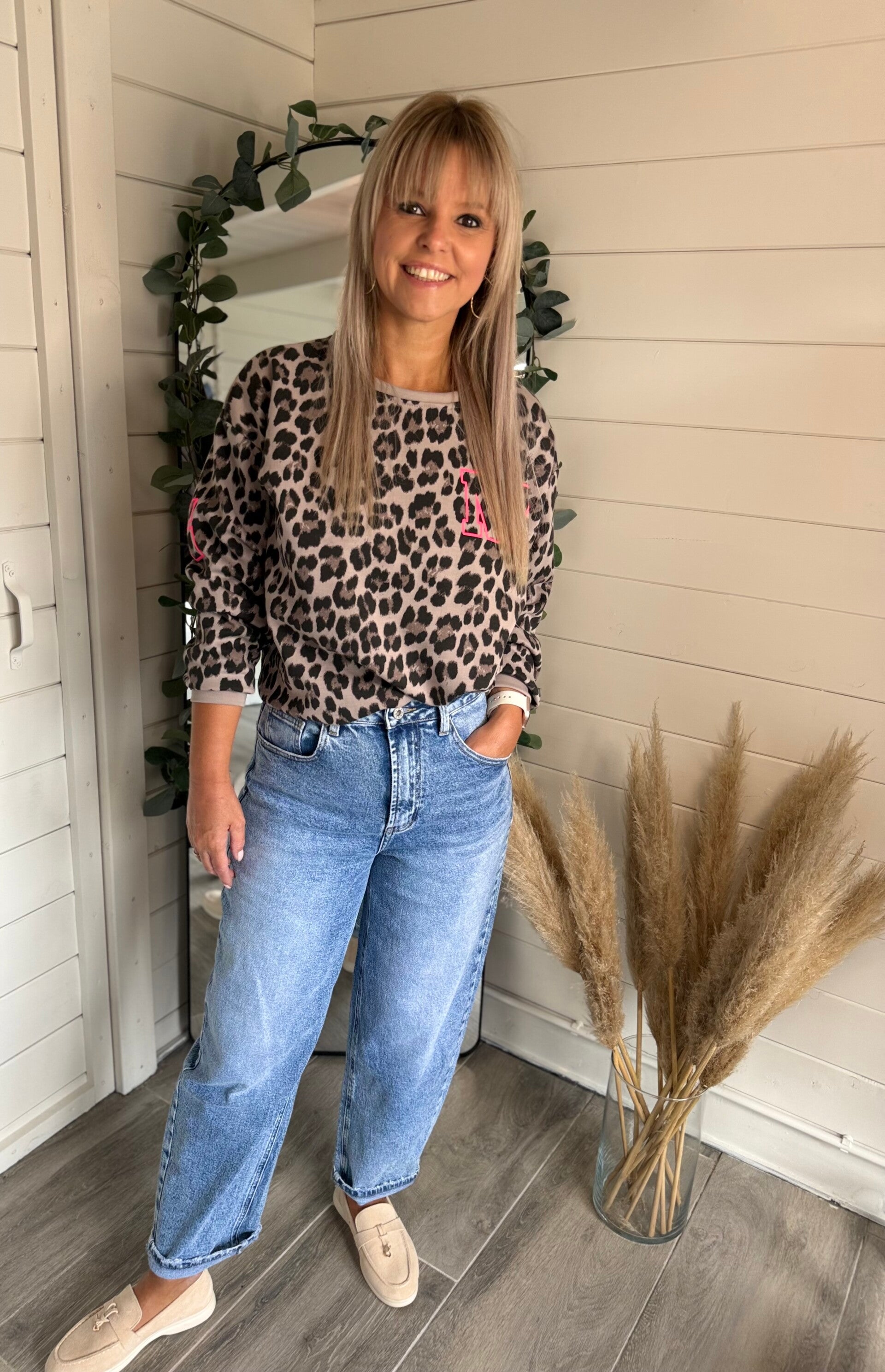 NYC Leopard Sweater – Taupe