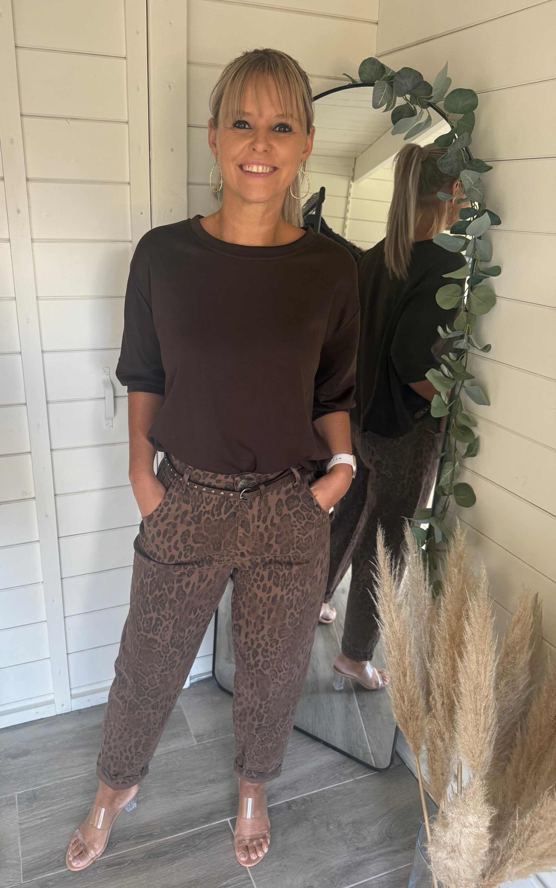Lola Leopard Balloon Pants – Brown