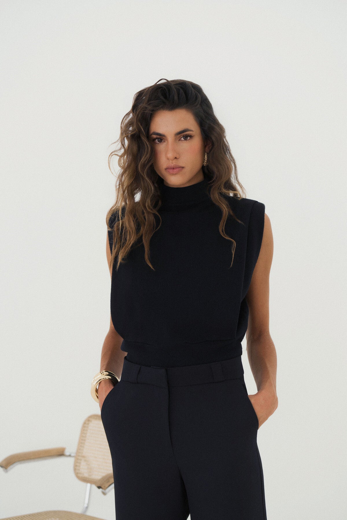 Mila Choker Knit – Black
