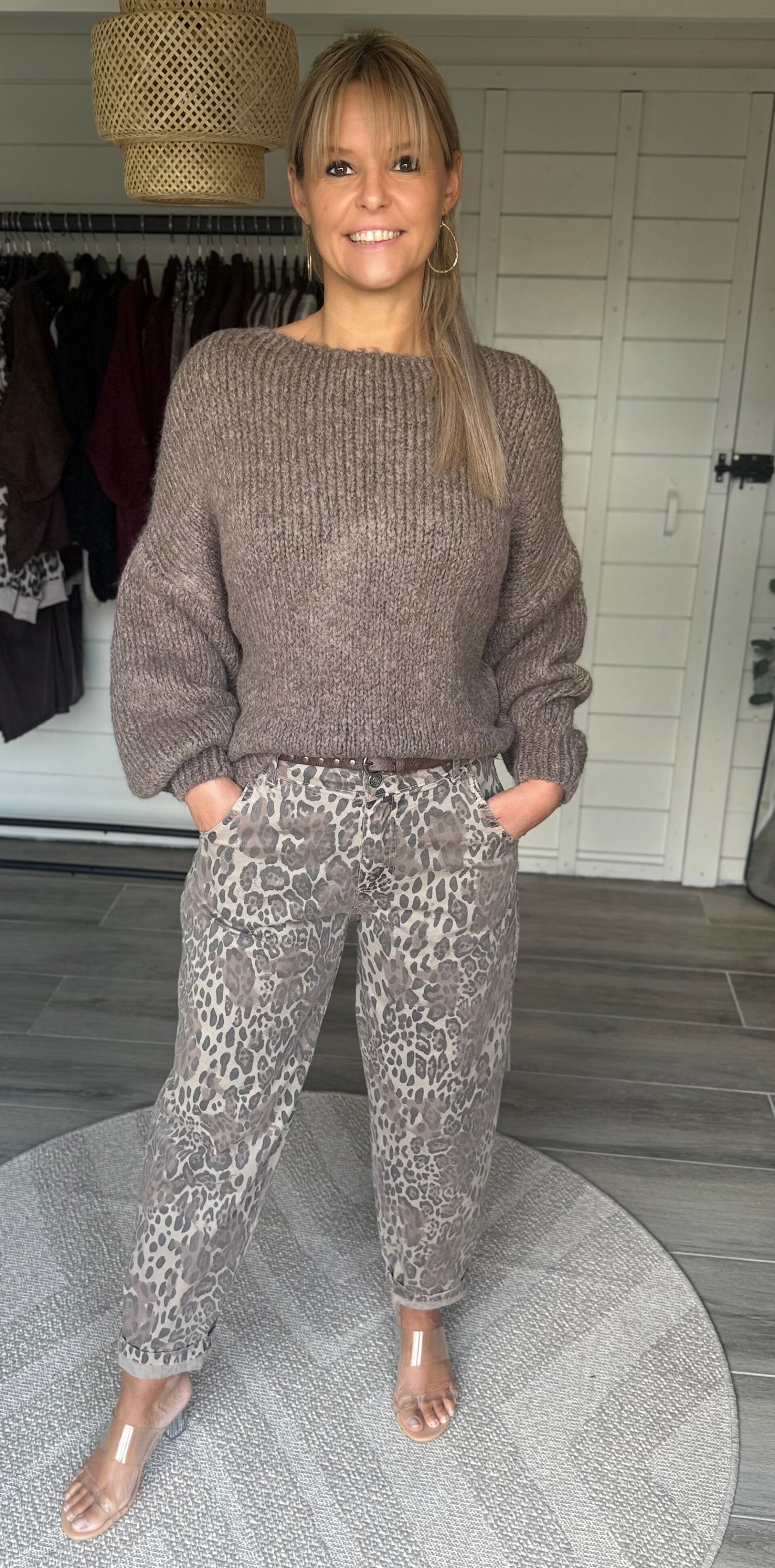 Elara Reversible Knit – Taupe