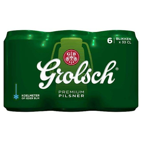 Grolsch Premium Pilsener sixpack blik