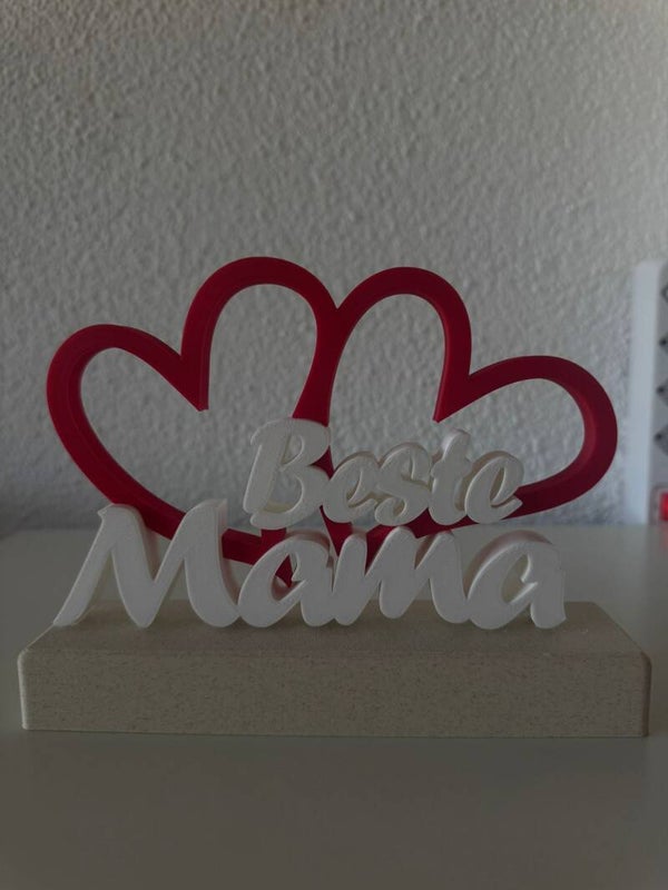 Drei Herzen mit ‘Beste Mama’ Schriftzug