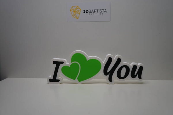 I love You Schild (Grün)