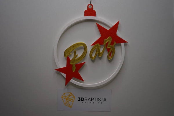 Weihnachtskugeln  Paz (Gold/Rot)