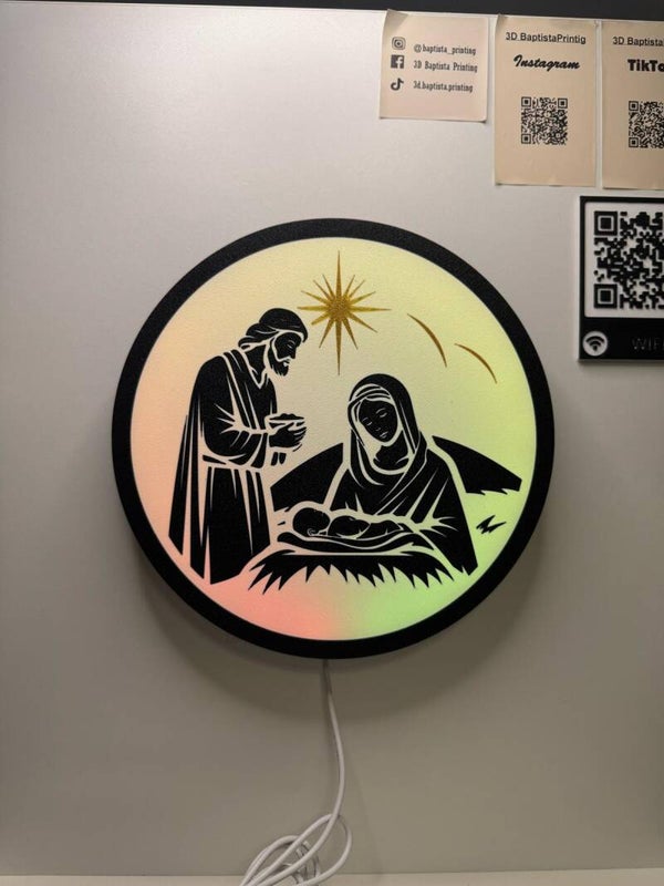 Weihnachtliche Krippenszene Lightbox