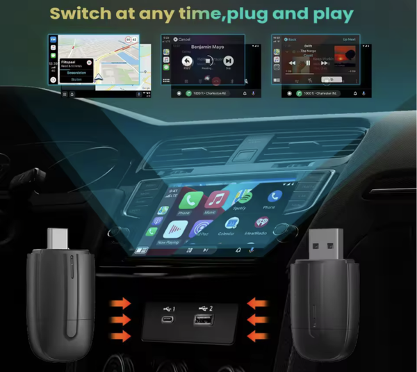 Draadloze CarPlay Adapter – Plug & Play – Geen kabel meer nodig