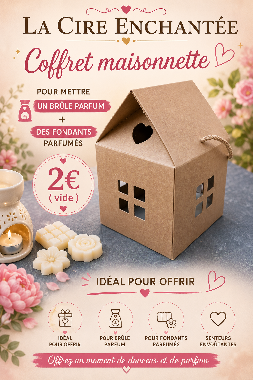 Coffret vide brûle parfum + fondants