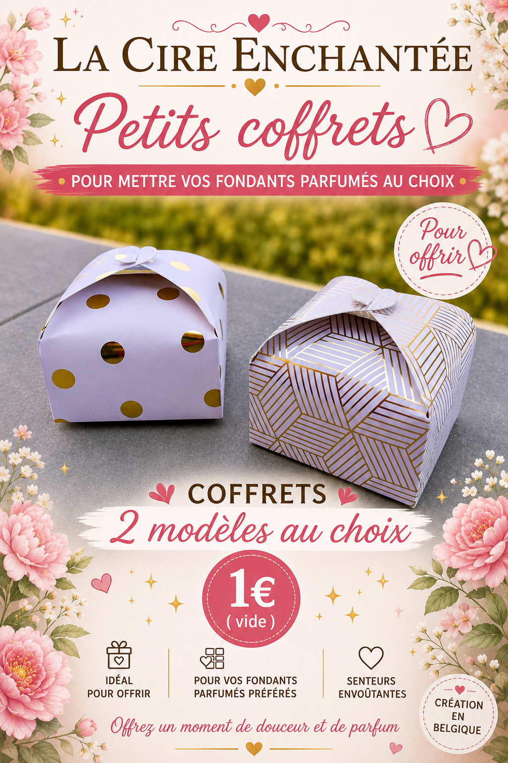 Coffret vide pour fondants parfumés individuels