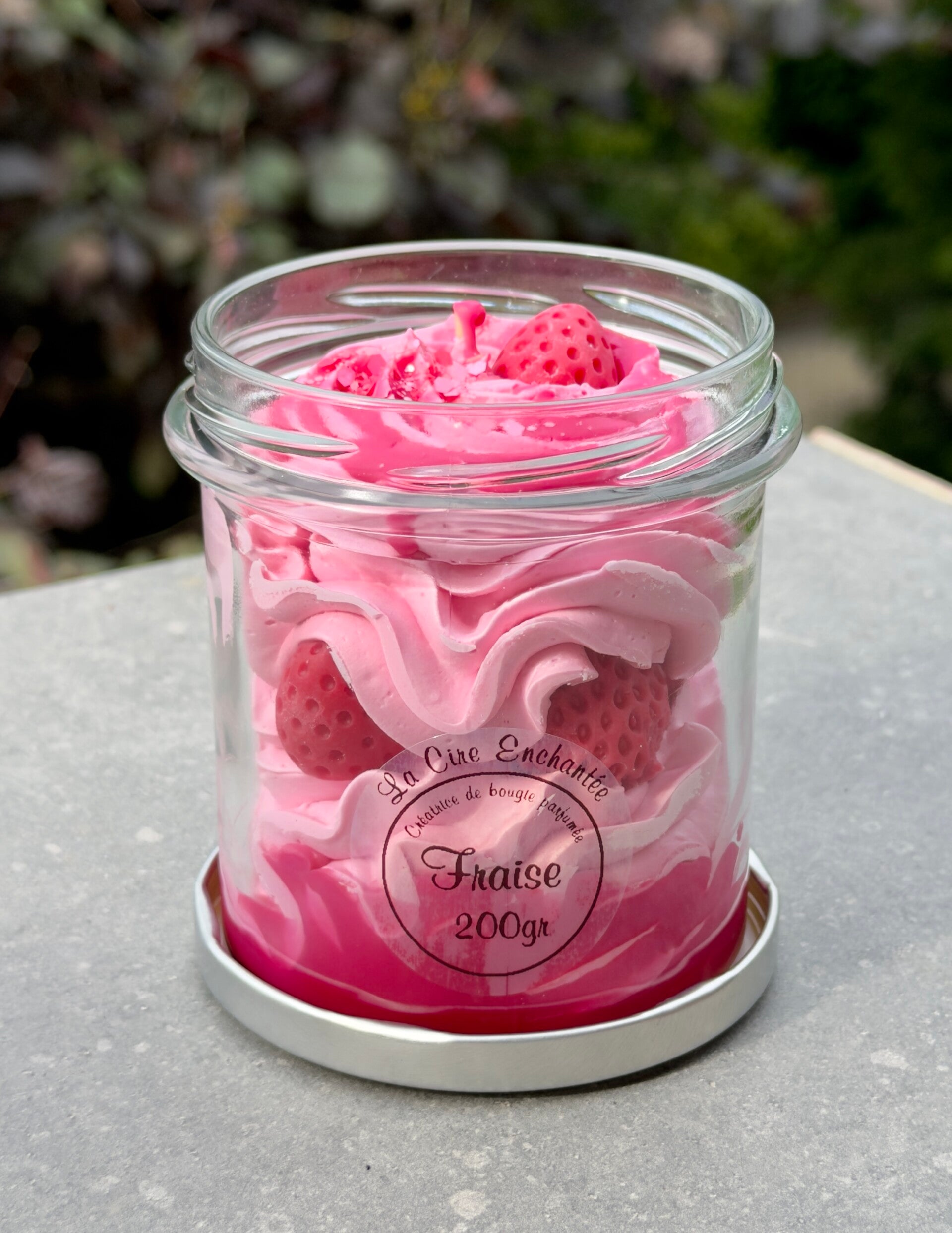 Bougie gourmande 200gr fraise