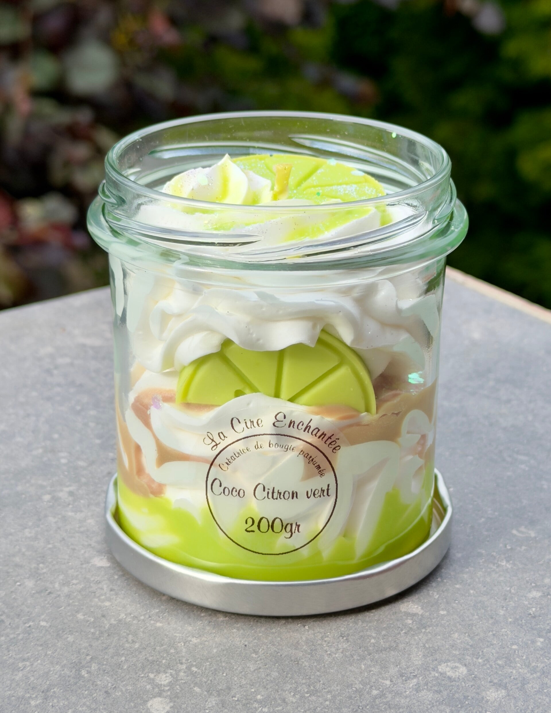 Bougie gourmande 200gr coco citron vert