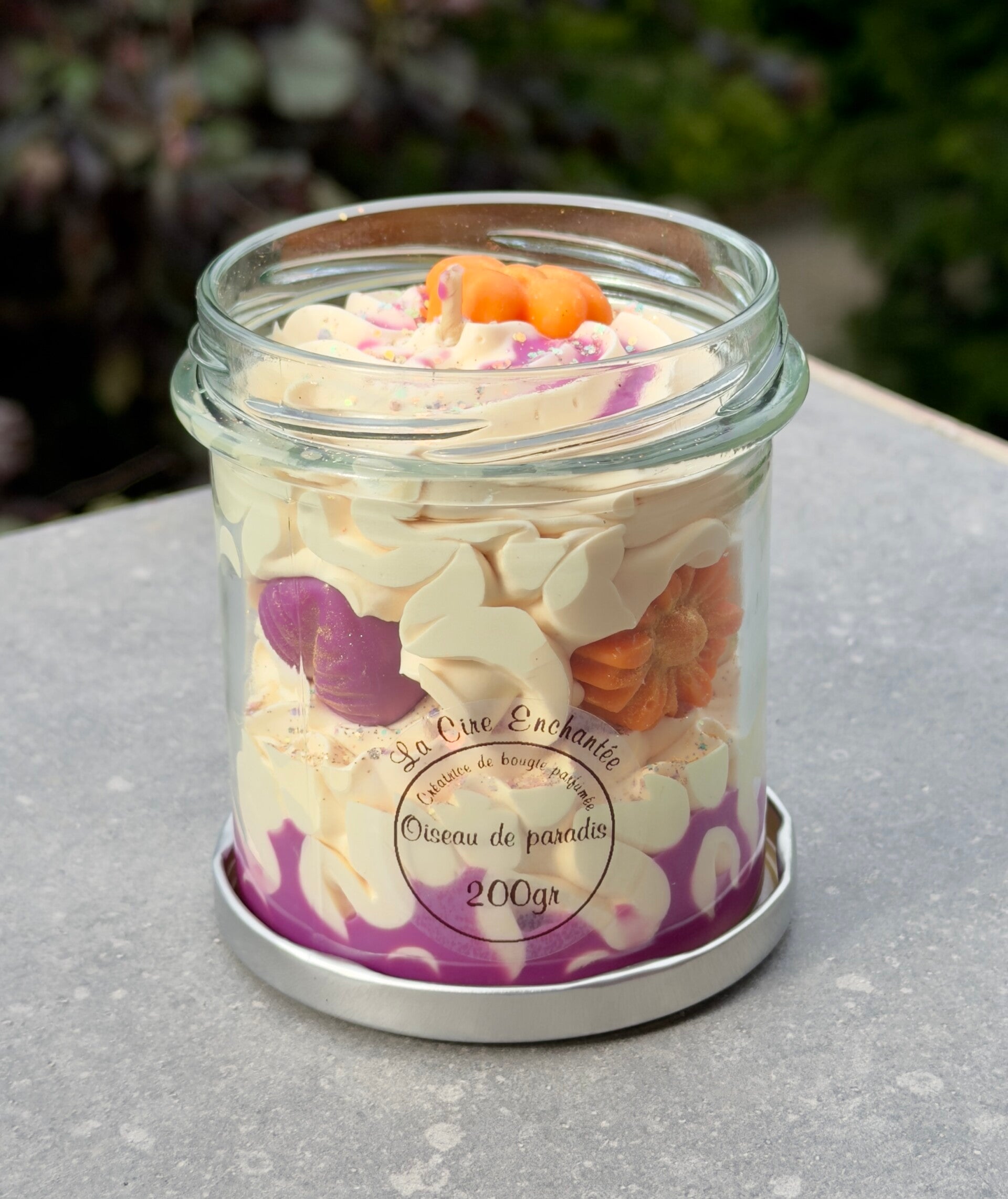 Bougie gourmande 200gr oiseau de paradis