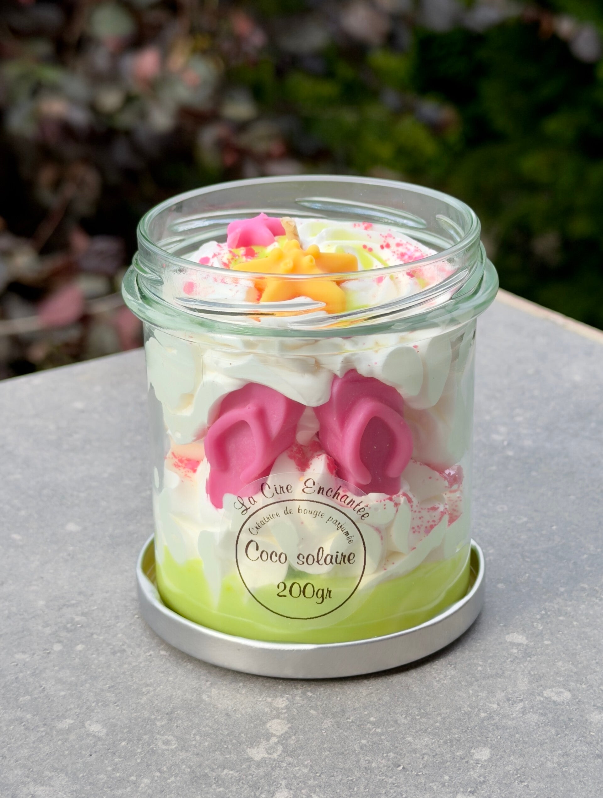 Bougie gourmande 200gr coco solaire