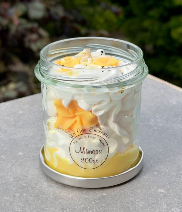 Bougie gourmande 200gr mimosa