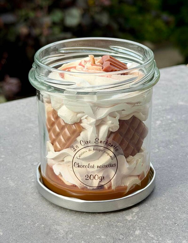 Bougie gourmande 200gr chocolat noisettes